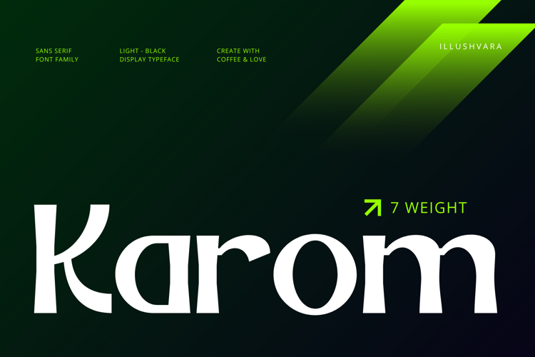 Preview of Karom Display Font