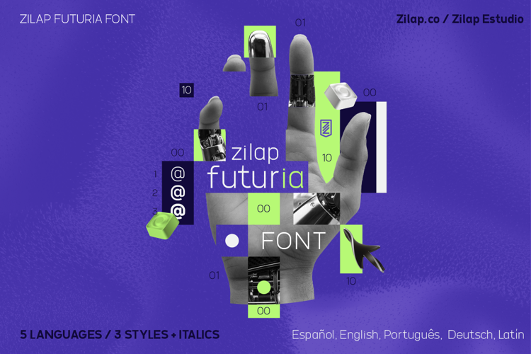 Preview of Zilap Futuria Font
