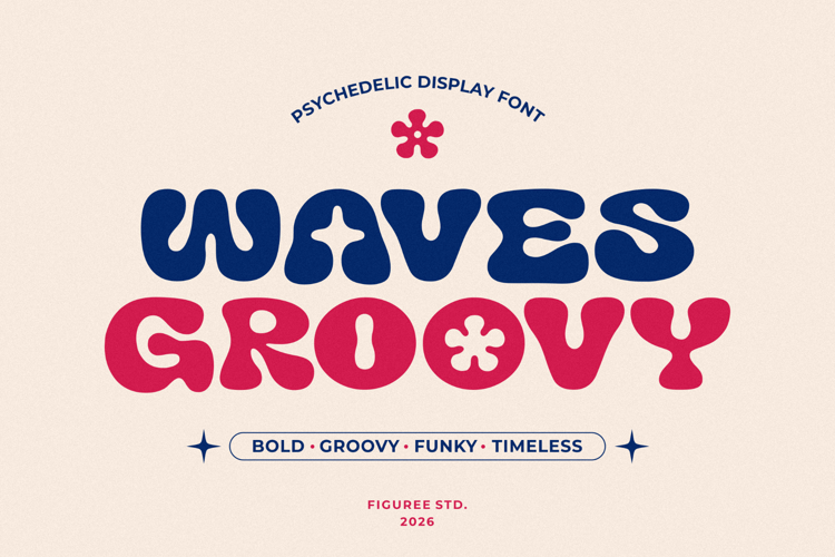 Preview of Groovy Waves Font