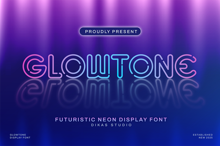Preview of Glowtone - Font