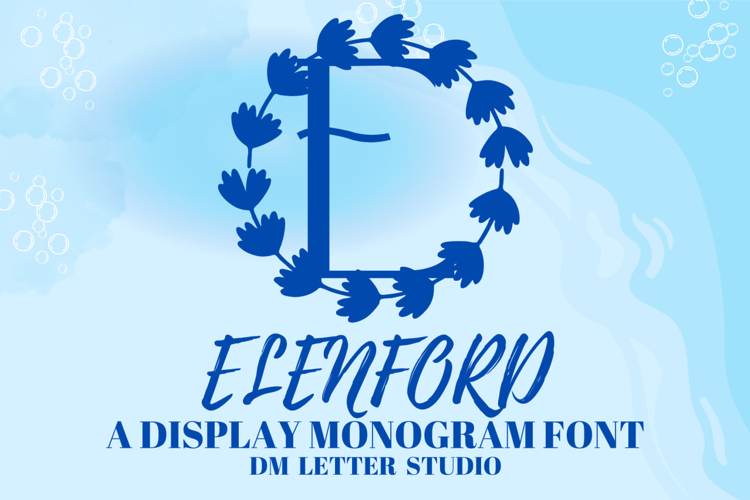 Preview of Elenford Monogram Font