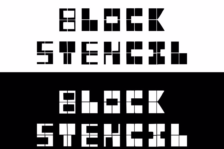 Block Stencil Font