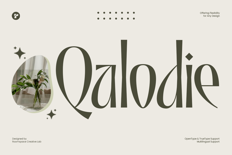 Preview of Qalodie Font