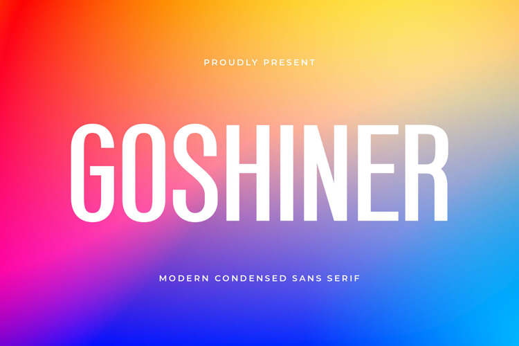 Preview of Goshiner Font