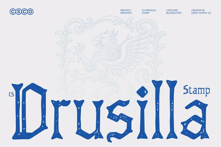 Preview of CS Drusilla Stamp Font