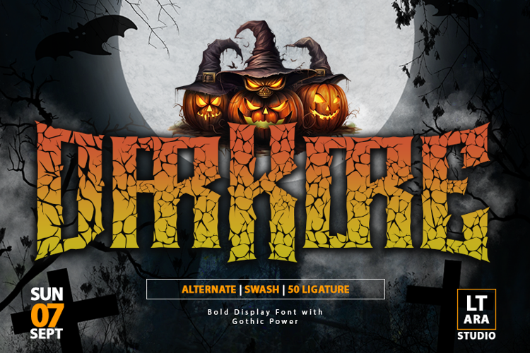 Preview of Darkore Font
