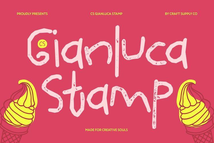 Preview of CS Gianluca Stamp Font