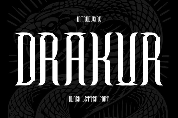 Preview of Drakur Black Font
