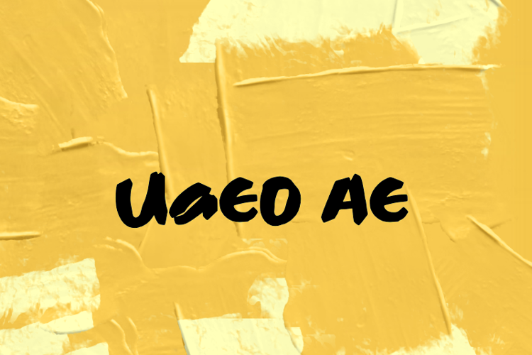 Preview of u Uaeo Ae Font
