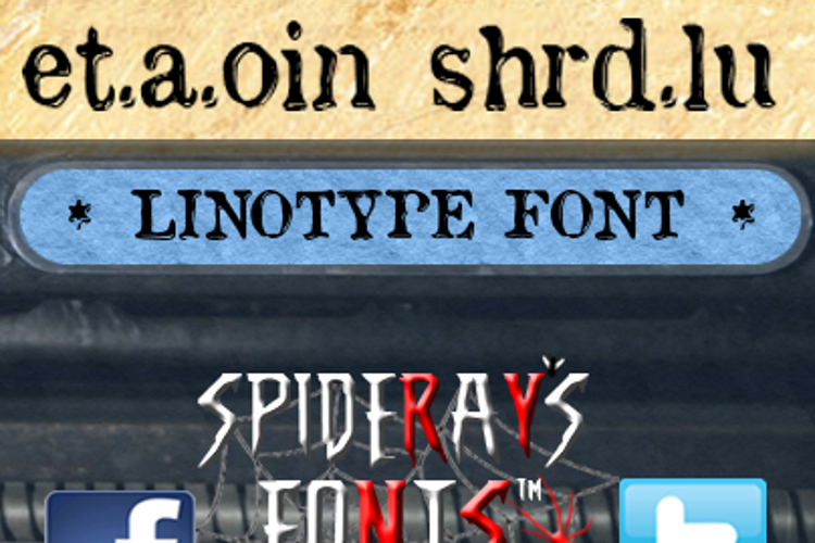 etaoin shrdlu Font