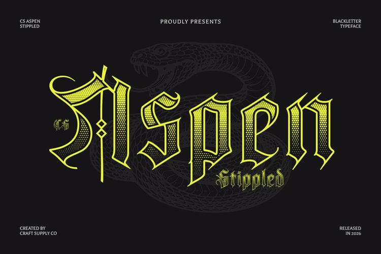 Preview of CS Aspen Stippled Font