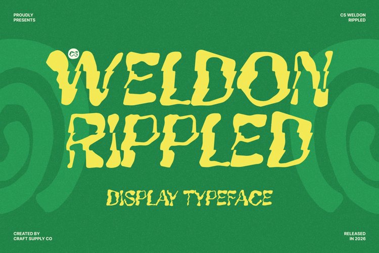 Preview of CS Weldon Rippled Font