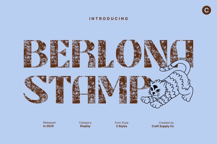 Preview of Berlona Stamp Font