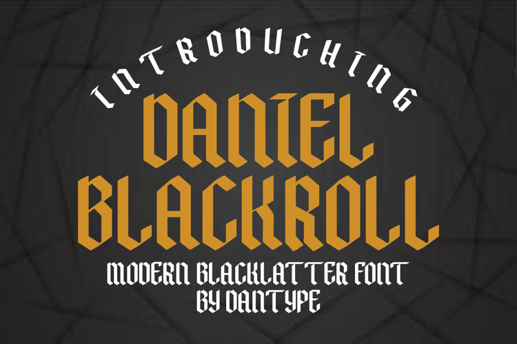 Preview of Daniel Blackroll Font