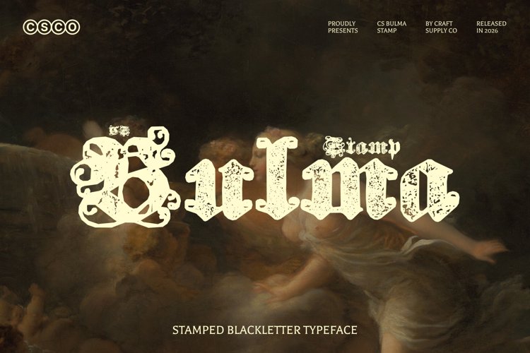 Preview of CS Bulma Stamp Font