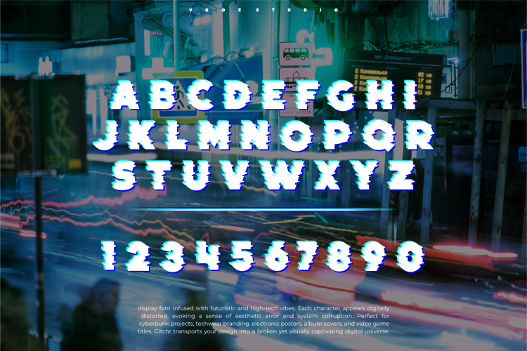 Preview of NEOGLITCH Font