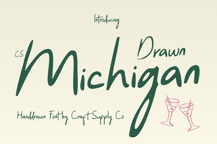 Preview of CS Michigan Drawn Font