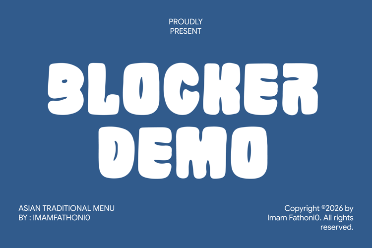 Preview of Blocker Font