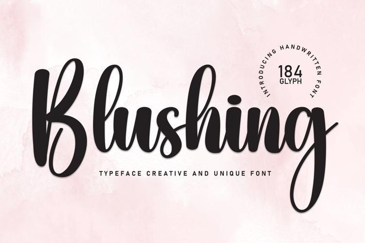 Preview of Blushing Font