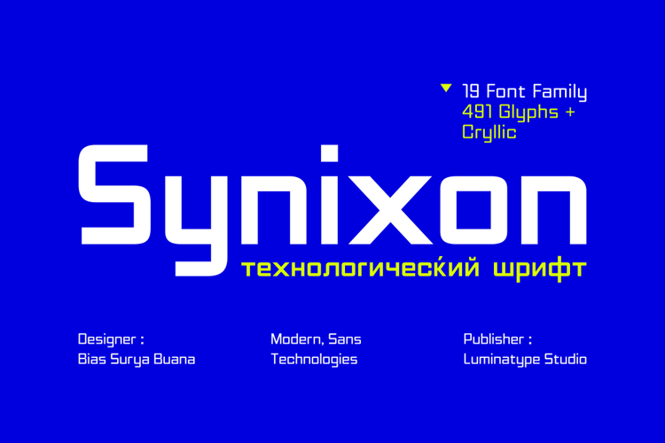Preview of Synixon Font