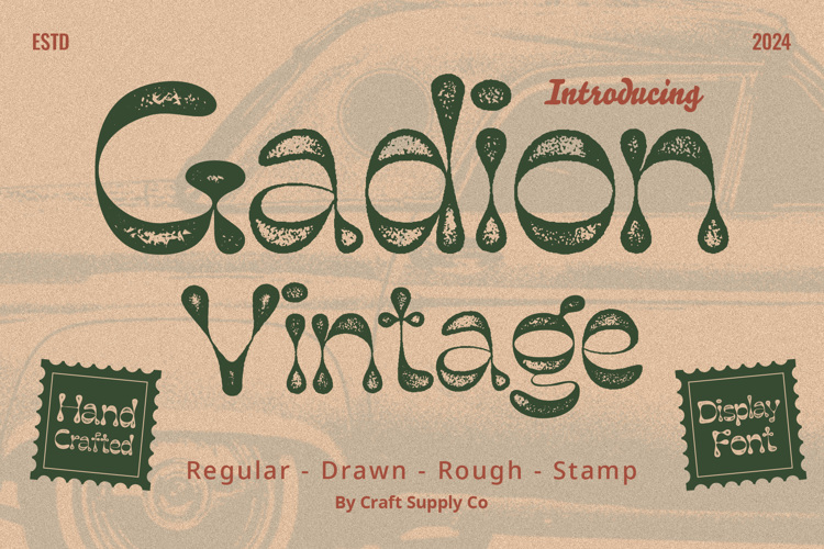 Gadion Vintage Stamp Font