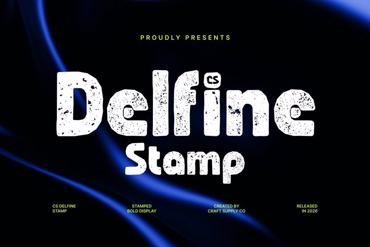 Preview of CS Delfine Stamp Font