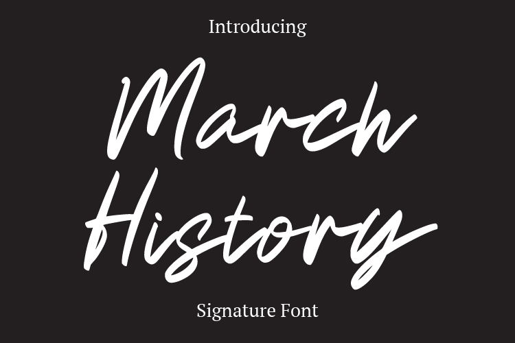 March History Font