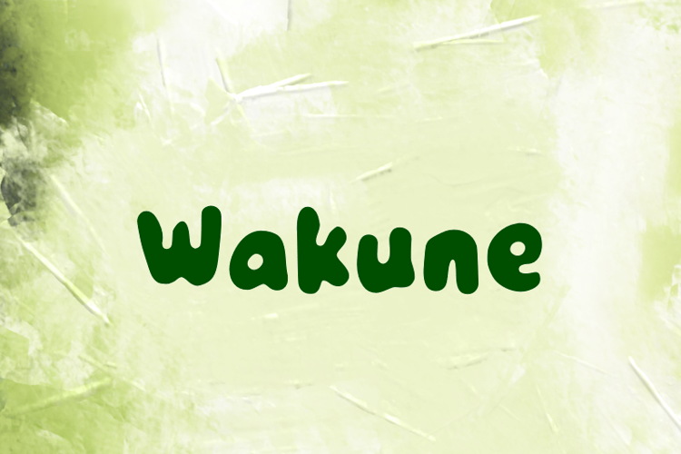 Preview of w Wakune Font