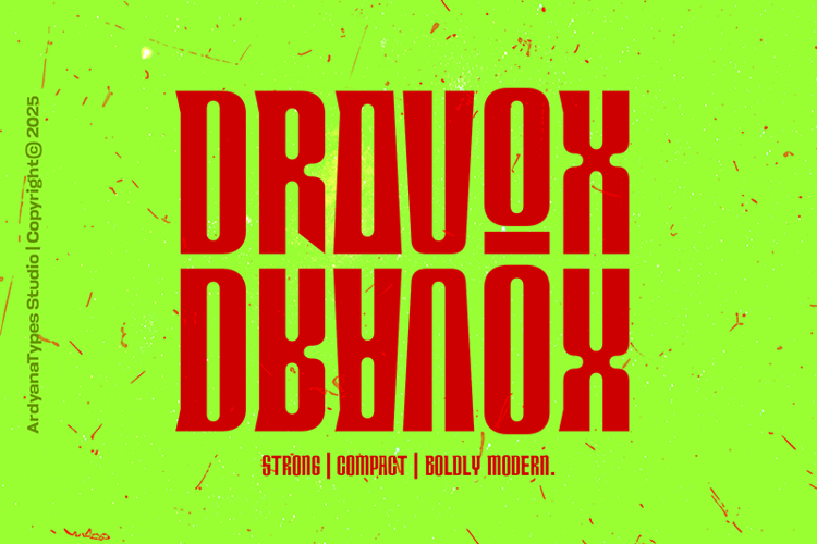 Preview of Dravox Font
