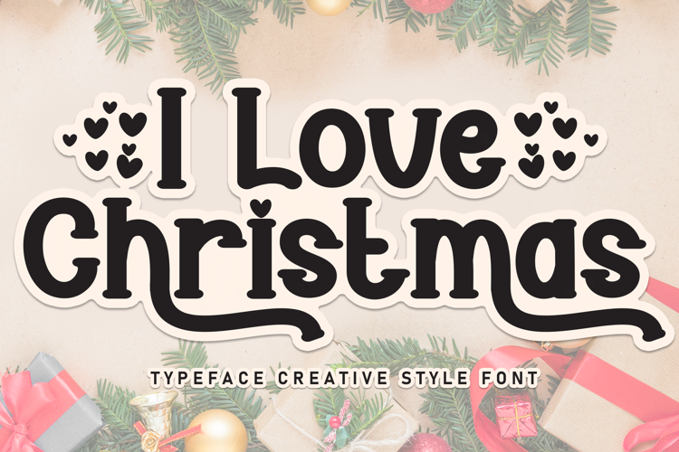 Preview of I Love Christmas Font
