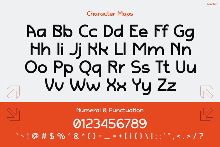Preview of ZONDER Font
