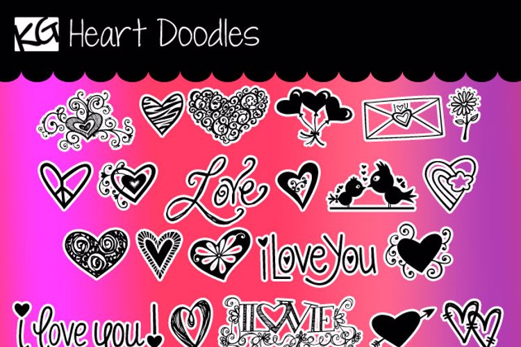 KG Heart Doodles Font