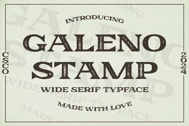 Galeno Stamp Font