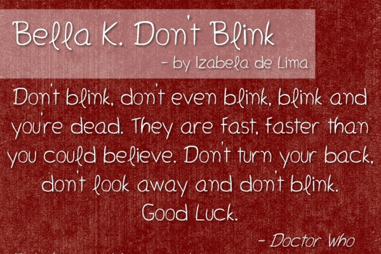 Bella K. Don't Blink Font