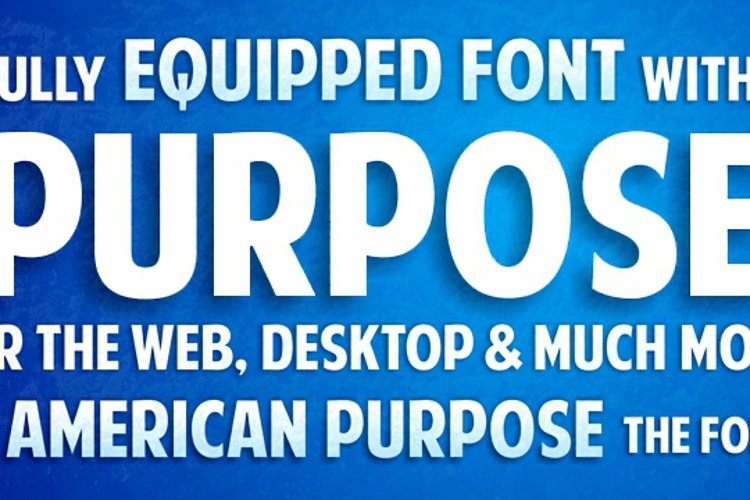 American Purpose Font