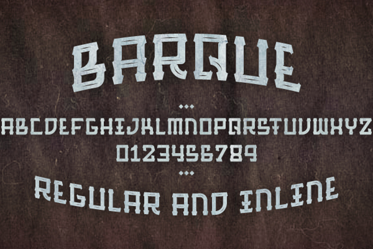 BarqueInline Font