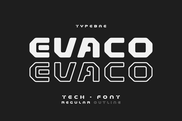 Preview of Evaco Font