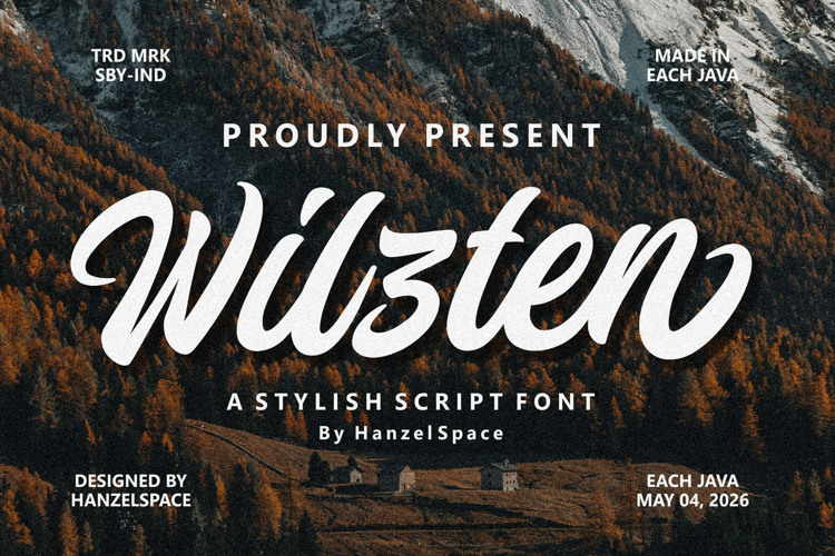 Preview of Wilzten Font