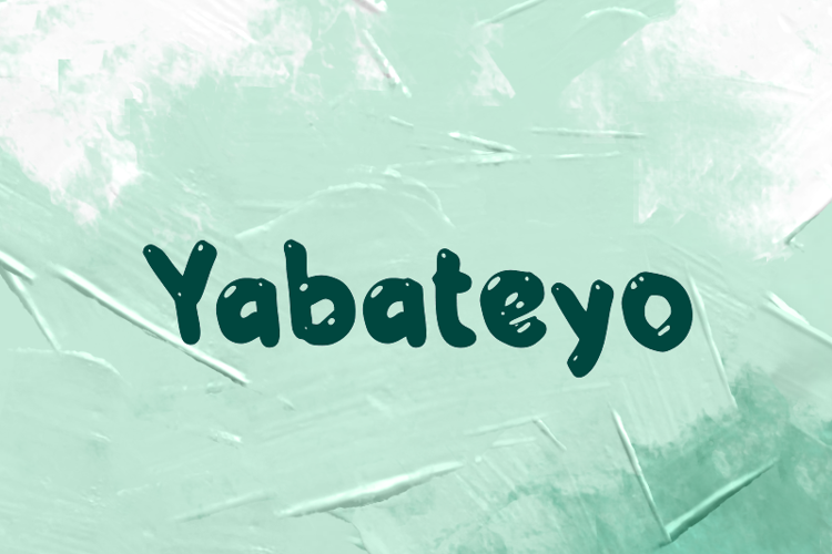 Preview of y  Yabateyo Font