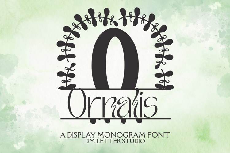 Preview of Ornalis Split Monogram Font