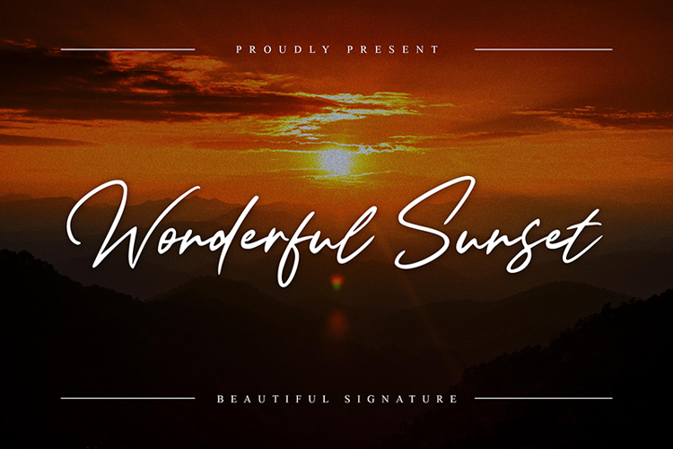 Wonderful Sunset Font