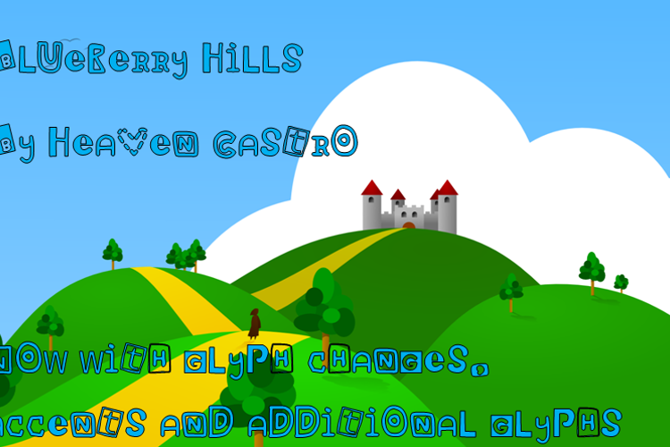 Preview of Blueberry Hills Font