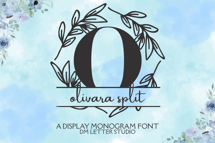 Preview of Olivara Split Monogram Font