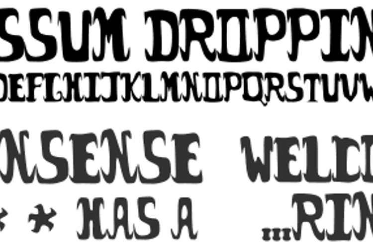 possum droppings Font