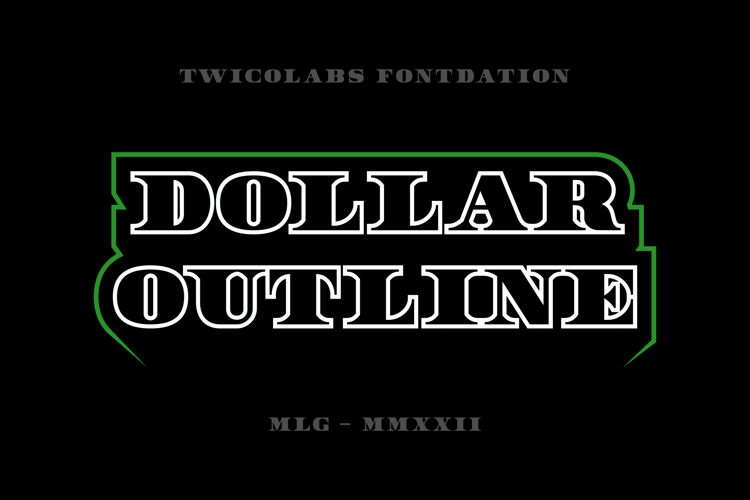 Dollar Outline Font
