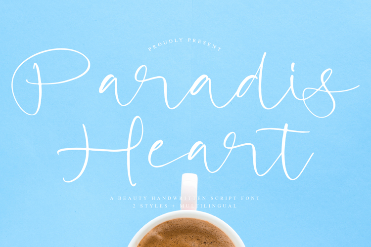 Preview of Paradis Heart Font