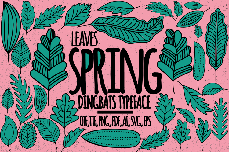Preview of Spring leaves Font