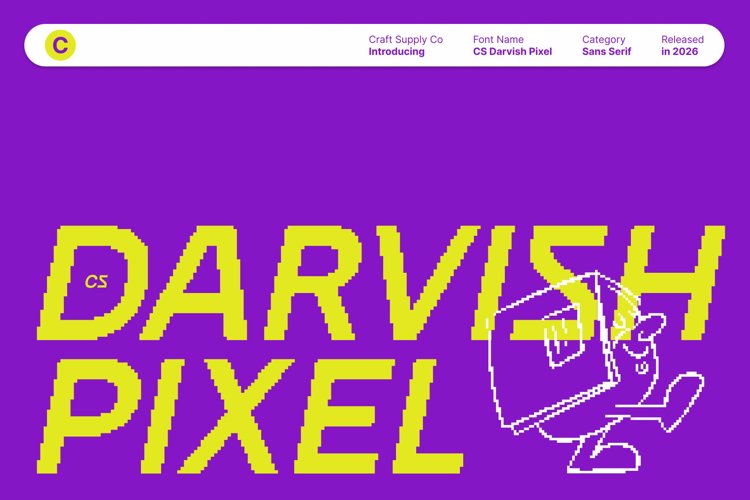 Preview of CS Darvish Pixel Font