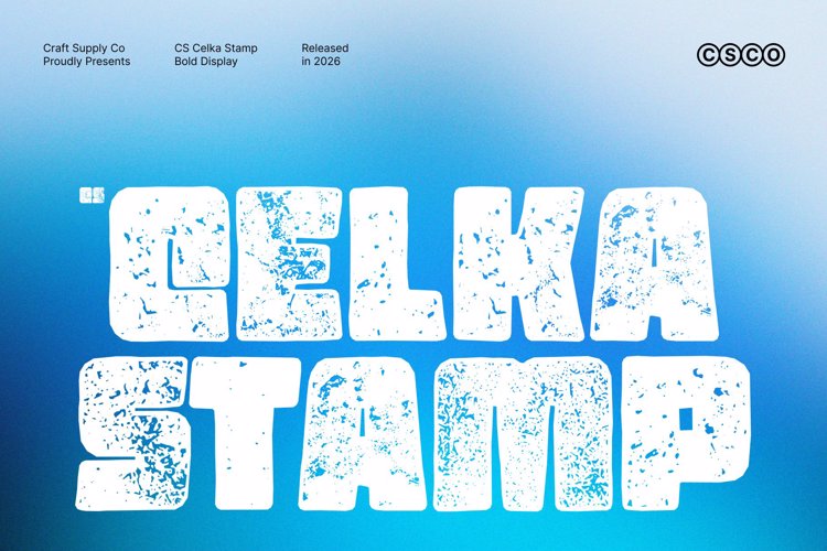 Preview of CS Celka Stamp Font