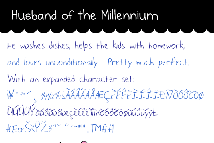 Husband of the Millennium Font